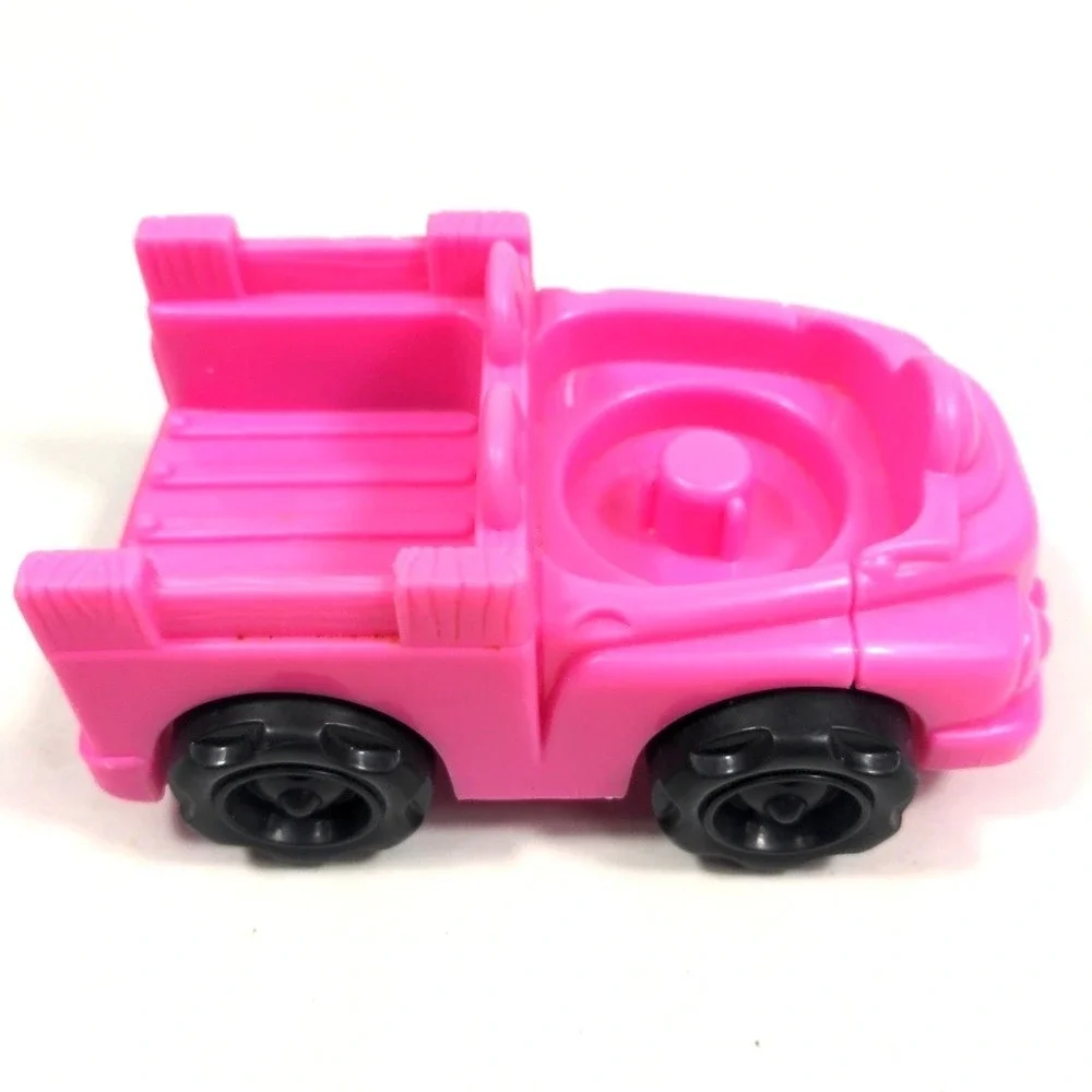 VTG 2001 Mattel Fisher Price Little People Pink Jeep Truck Off-Road Car Toy